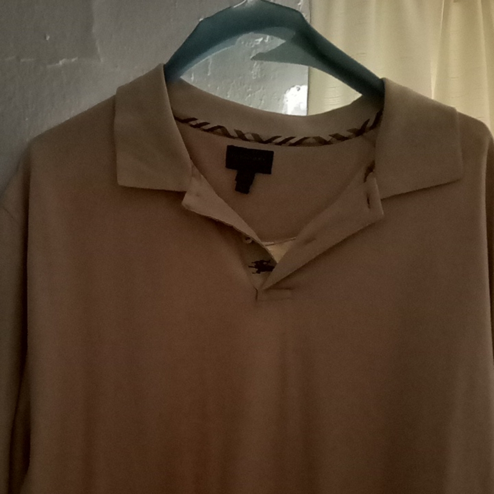 Burberry xl tan Polo shirt